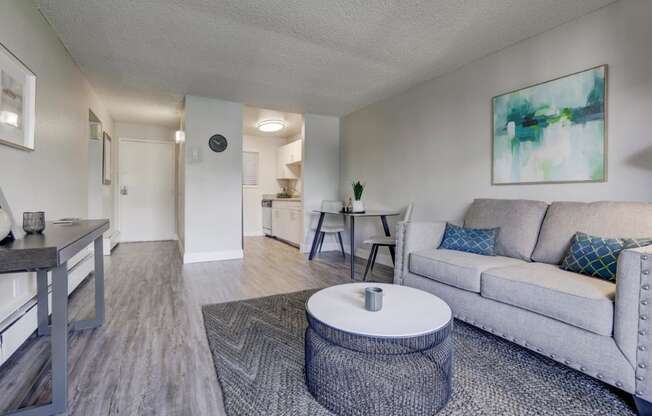 Hudson at Highline Apartments in Denver, Colorado Model Living Room