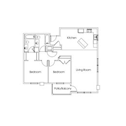 2 beds, 2 baths, 1,218 sqft, $1,601