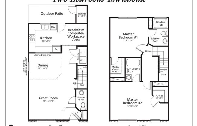 2 beds, 2.5 baths, 1,320 sqft, $1,550, Unit 2556 AHC