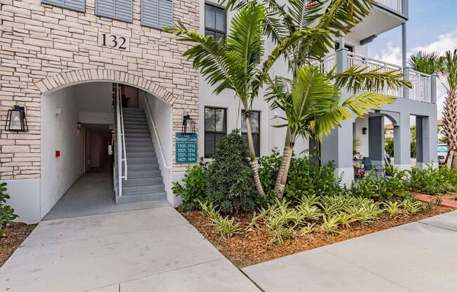 Walking Path and Stairs to Apartments at Edge75, Naples, Florida 34104