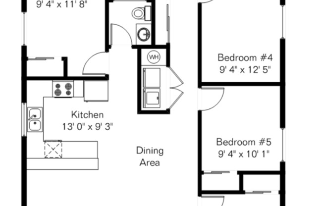 6 beds, 3 baths, 1,539 sqft, $4,200, Unit 1