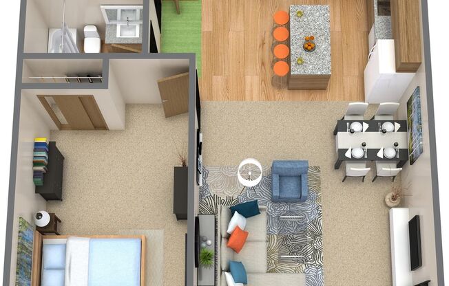 1 bed, 1 bath, 803 sqft, $1,395, Unit 3102