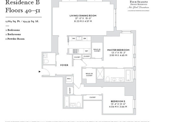 2 beds, 2.5 baths, 1,664 sqft, $18,750, Unit 42B