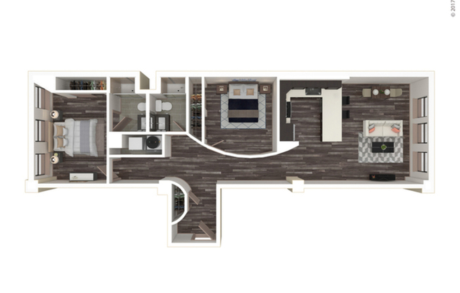 2 beds, 2 baths, 1,044 sqft, $1,750