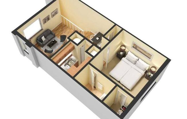 1 bed, 1 bath, 637 sqft, $1,615, Unit 034