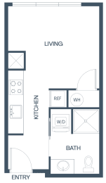 Studio, 1 bath, 339 sqft, $1,549