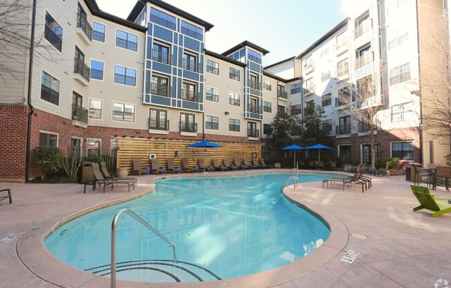 our apartments have a large pool and amenities for residents to enjoy