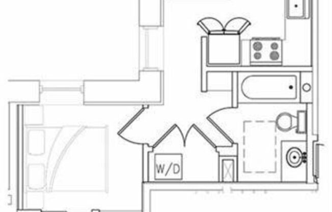 1 bed, 1 bath, 458 sqft, $1,348