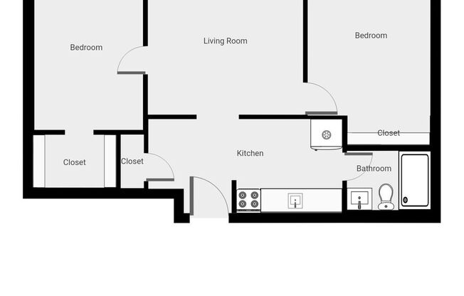 2 beds, 1 bath, 600 sqft, $2,069, Unit 1315-2101