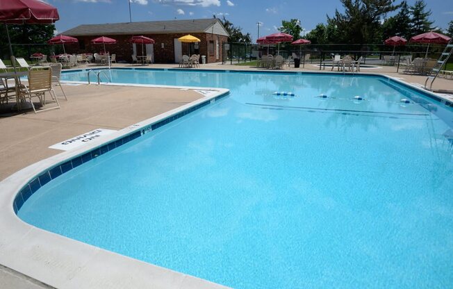 Large sparkling pool at Windsor House Apartments*, Maryland, 21220