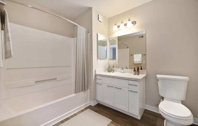 a bathroom with a toilet sink and a shower