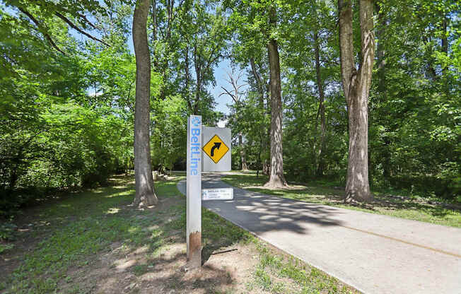 The Beltline: a tree-lied pathway.