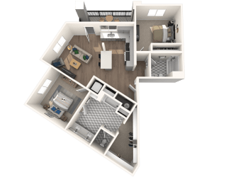 2 beds, 2 baths, 1,285 sqft, $1,953