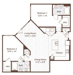 2 beds, 2 baths, 1,239 sqft, $2,426