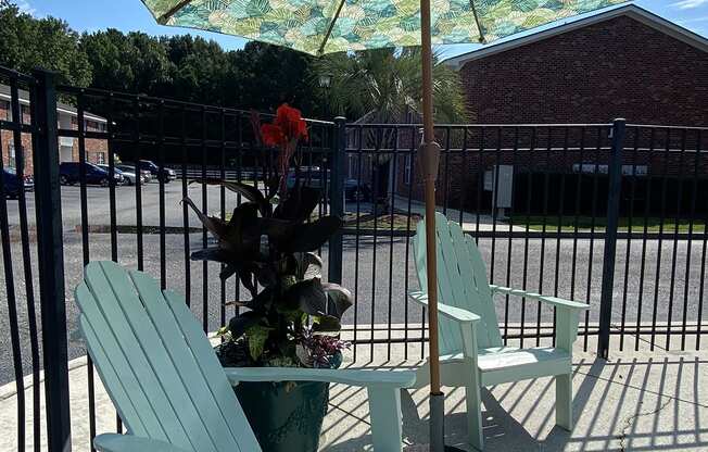 Retreat at Palm Pointe, North Charleston South Carolina, lounge chairs next to pool