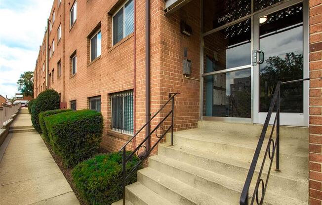 Chillum place apartments front entrance in lamond riggs washington dc