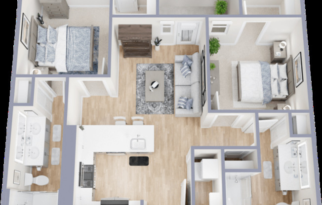 2 beds, 2 baths, 1,001 sqft, $2,303, Unit 526