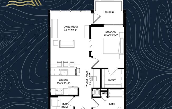 1 bed, 1 bath, 808 sqft, $2,450, Unit #327
