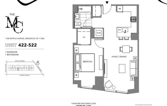 1 bed, 1 bath, $3,675, Unit 422