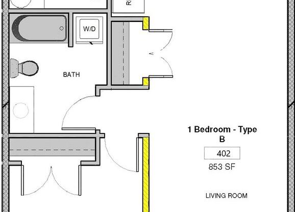 1 bed, 1 bath, 853 sqft, $1,625, Unit 307