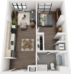 1 bed, 1 bath, 674 sqft, $1,815