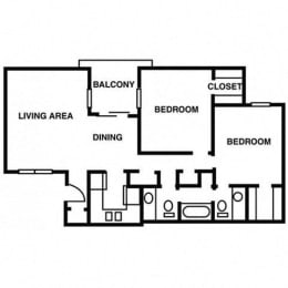 2 beds, 1.5 baths, 1,140 sqft, $1,449