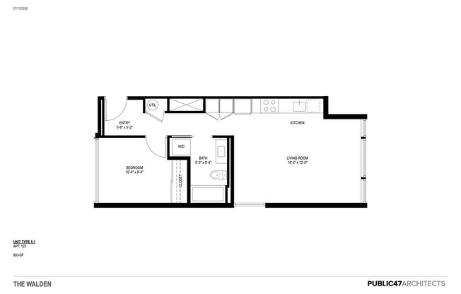 1 bed, 1 bath, 485 sqft, $1,795, Unit Unit 106