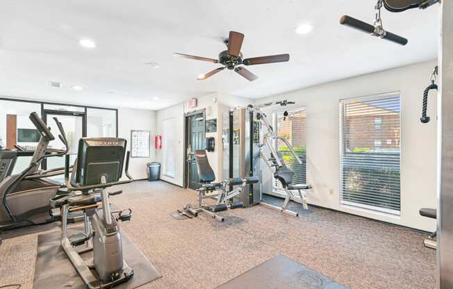 Fitness Center at Bookstone and Terrace Apartments in Irving, Texas