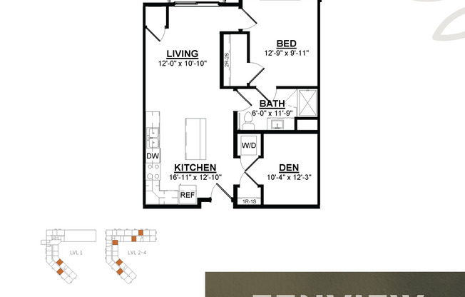 1 bed, 1 bath, 787 sqft, $1,816, Unit 408