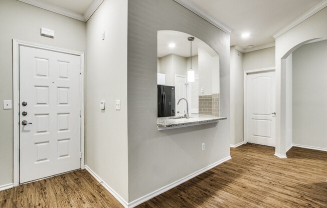 Living And Kitchen at The Canyons Apartments, Fort Worth, 76116