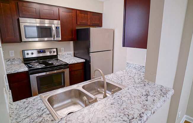 New Kitchens at the Hampton Center Apartments in Hampton VA