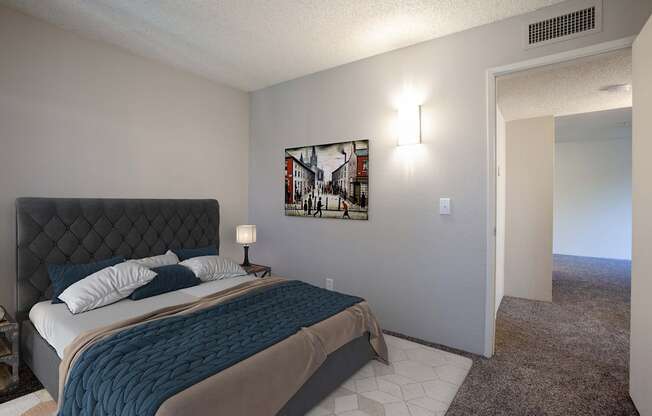 Two Bed Two Bath Bedroom at The Link at 4th Ave Apartments in Tucson Arizona