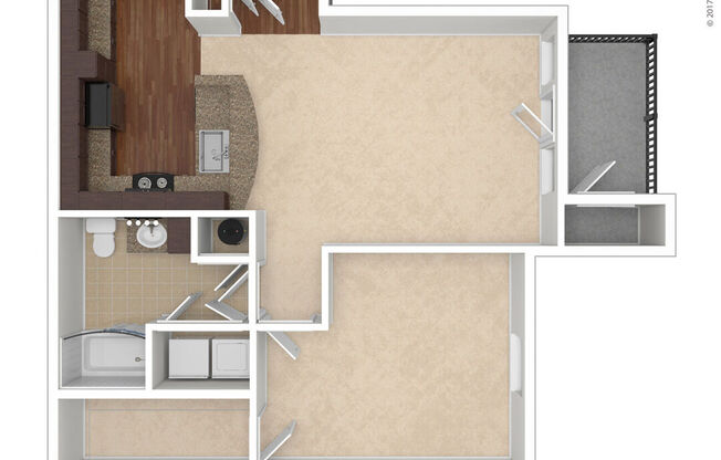 1 bed, 1 bath, 1,003 sqft, $1,324