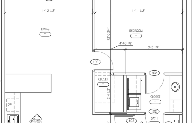 1 bed, 1 bath, 795 sqft, $1,035