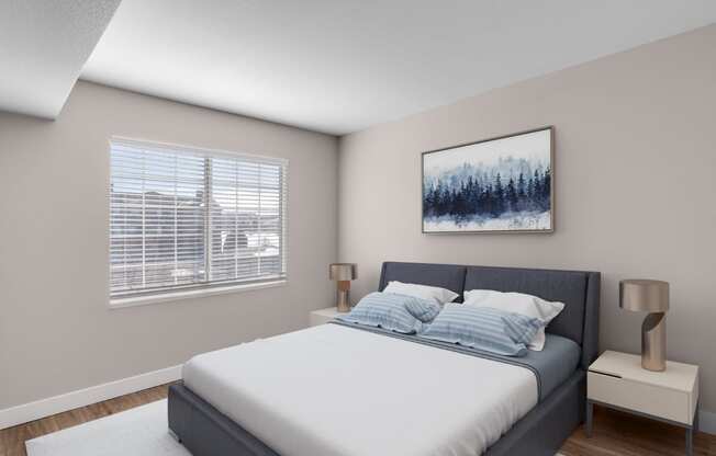 Plenty of natural light in the bedroom at The Links at Plum Creek in Castle Rock, CO
