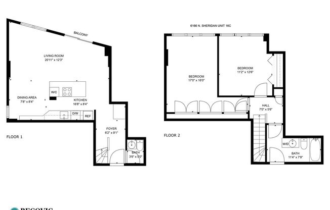 2 beds, 1.5 baths, 967 sqft, $3,000, Unit 16C