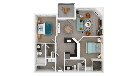 2 beds, 2 baths, 995 sqft, $1,531
