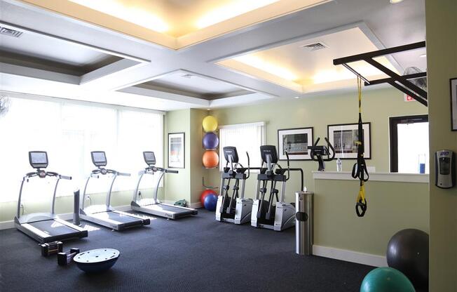Fitness Center With Modern Equipment at Corso Apartments, Missoula, Montana
