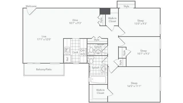 3 beds, 2 baths, 1,106 sqft, $2,699