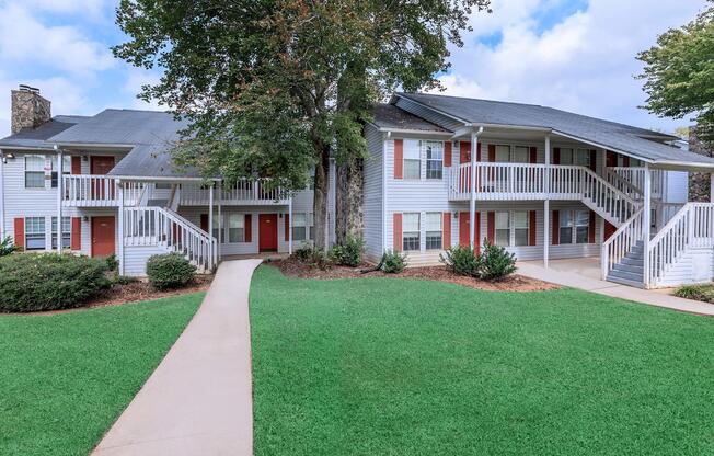 a large lawn in front of a house