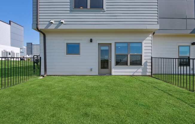 attached private yards with fencing