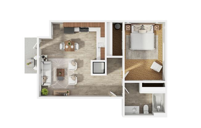 1 bed, 1 bath, 688 sqft, $1,425, Unit 3920-104