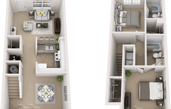 2 beds, 2 baths, 1,093 sqft, $1,590, Unit 6104