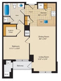 1 bed, 1 bath, 759 sqft, $2,788