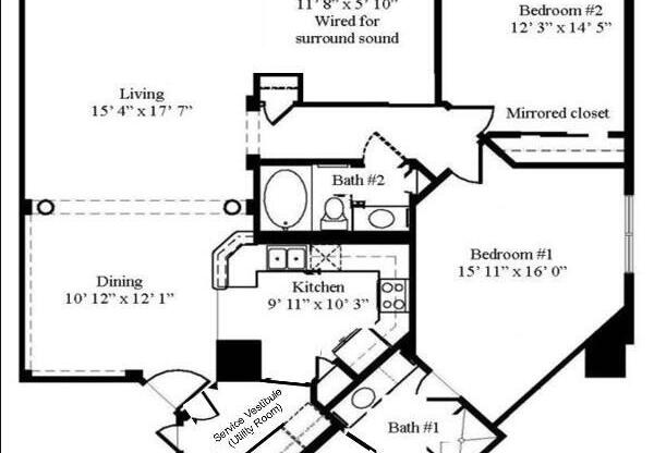 2 beds, 2 baths, 1,643 sqft, $3,468