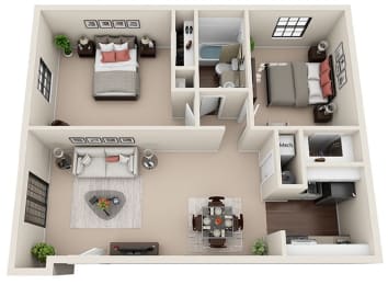 2 beds, 1 bath, 804 sqft, $1,175