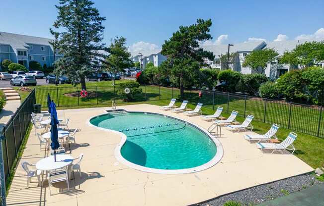 our apartments showcase a swimming pool