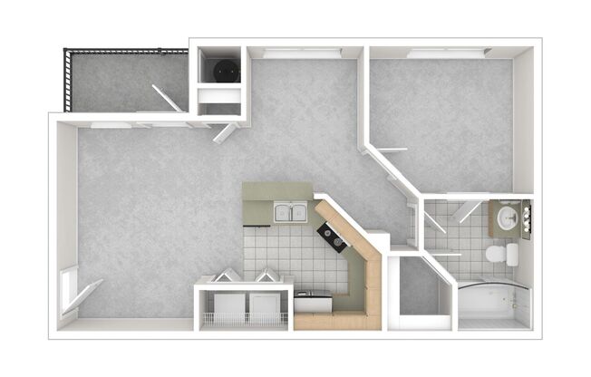 1 bed, 1 bath, 649 sqft, $955