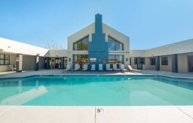 Exterior pool at Stride West, New Mexico