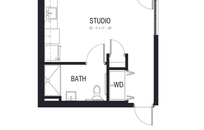 Studio, 1 bath, 330 sqft, $1,995, Unit 5109-101